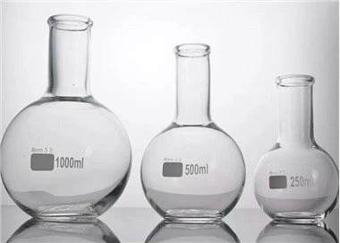 Matraz de ebullición de vidrio
