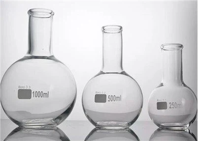 Matraz de ebullición de vidrio